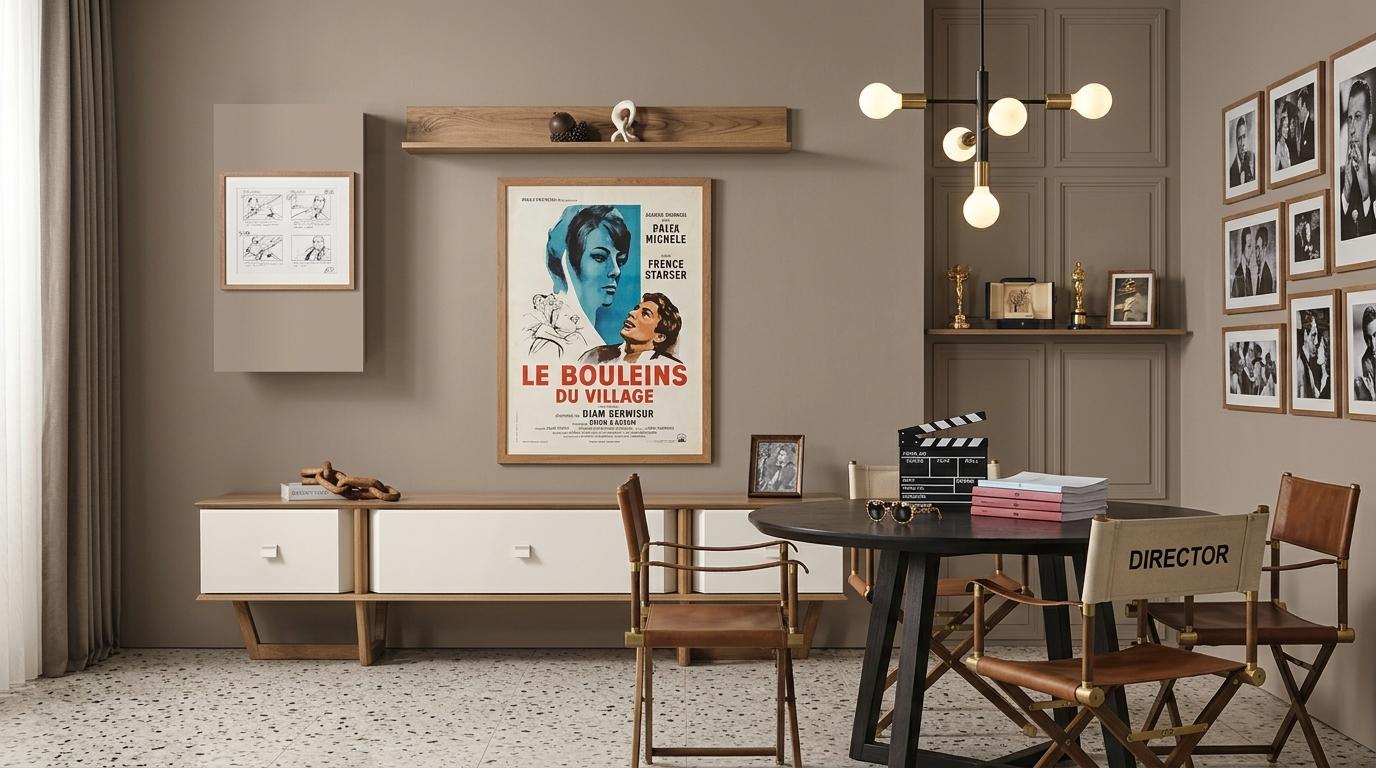 TV board Wandregal Stil modern braun Wohnzimmer bequem praktisch geräumig