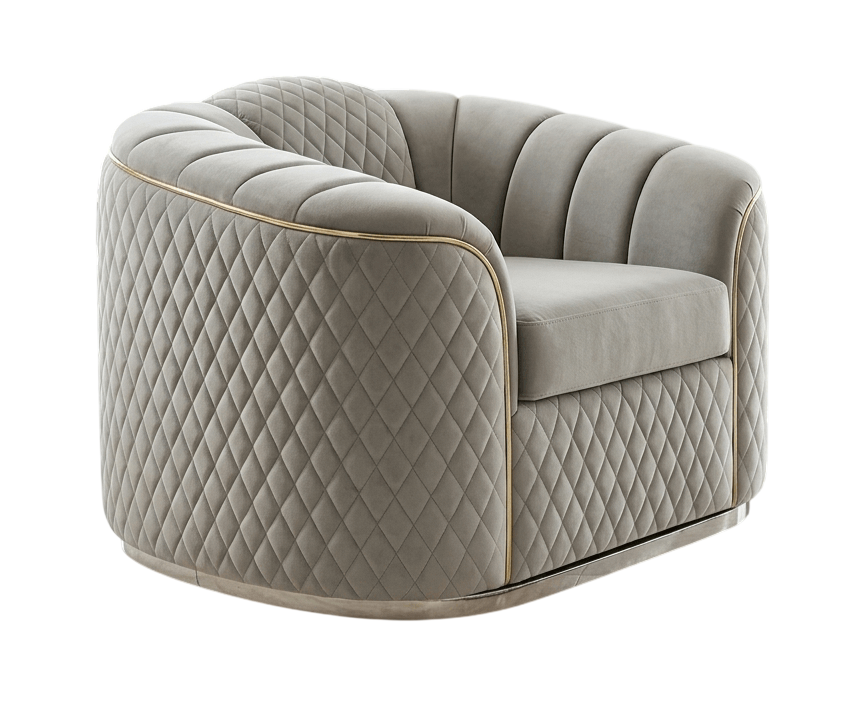 Komfortabler Designersessel mit hochwertigem Textilbezug