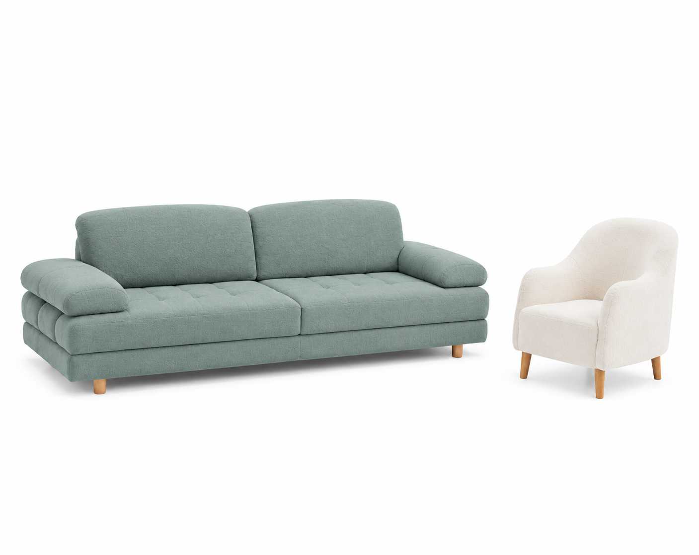 Sofagarnitur 3+1 Sitzer Wohnzimmer Sofa Set Eleganter Luxusmöbel 3tlg