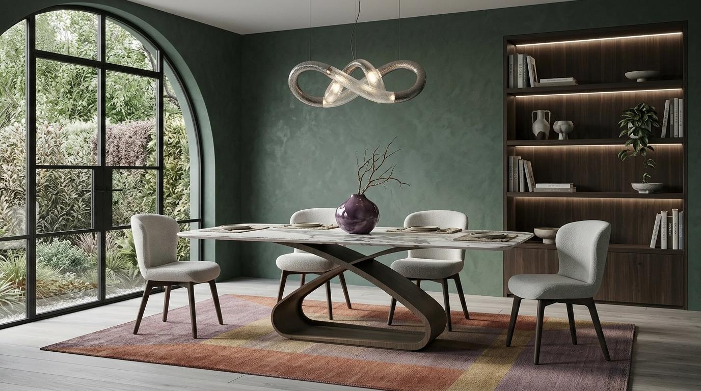 Esstisch 4x Stühle Esszimmer Stil modern weiß praktisch komfortabel
