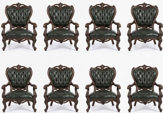 Klassische Grüne Chesterfield Sessel Exklusive Klassische Sitzmöbel