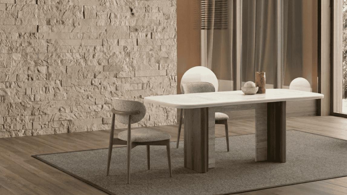 Esstisch Tisch 2x Esszimmerstühle Polsterstühle Moderner Stil