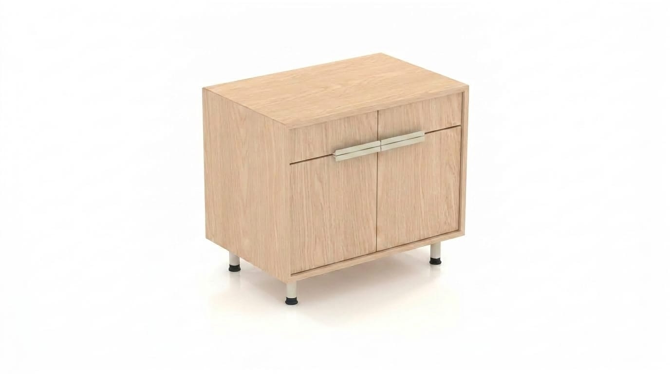 Stilvolle Beige Kommode Designer Kompakte Holz Beistellkommode
