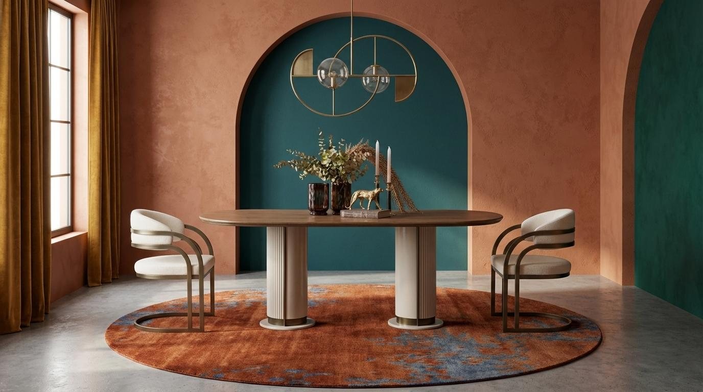 Luxus Esszimmer Set mit Esstisch und Stuehlen Modern