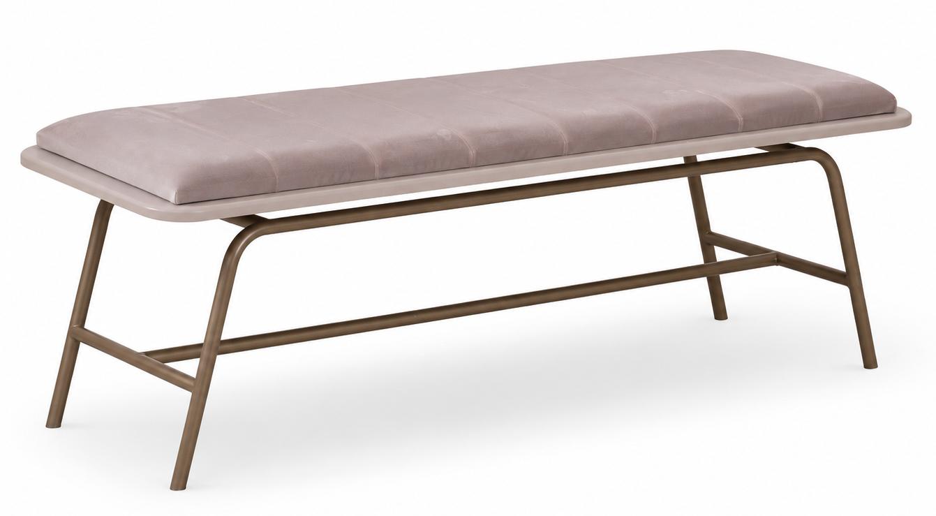 Bettbank Modern Beige Dezent Gepolstert Kompakt Bequem Stabil Elegant