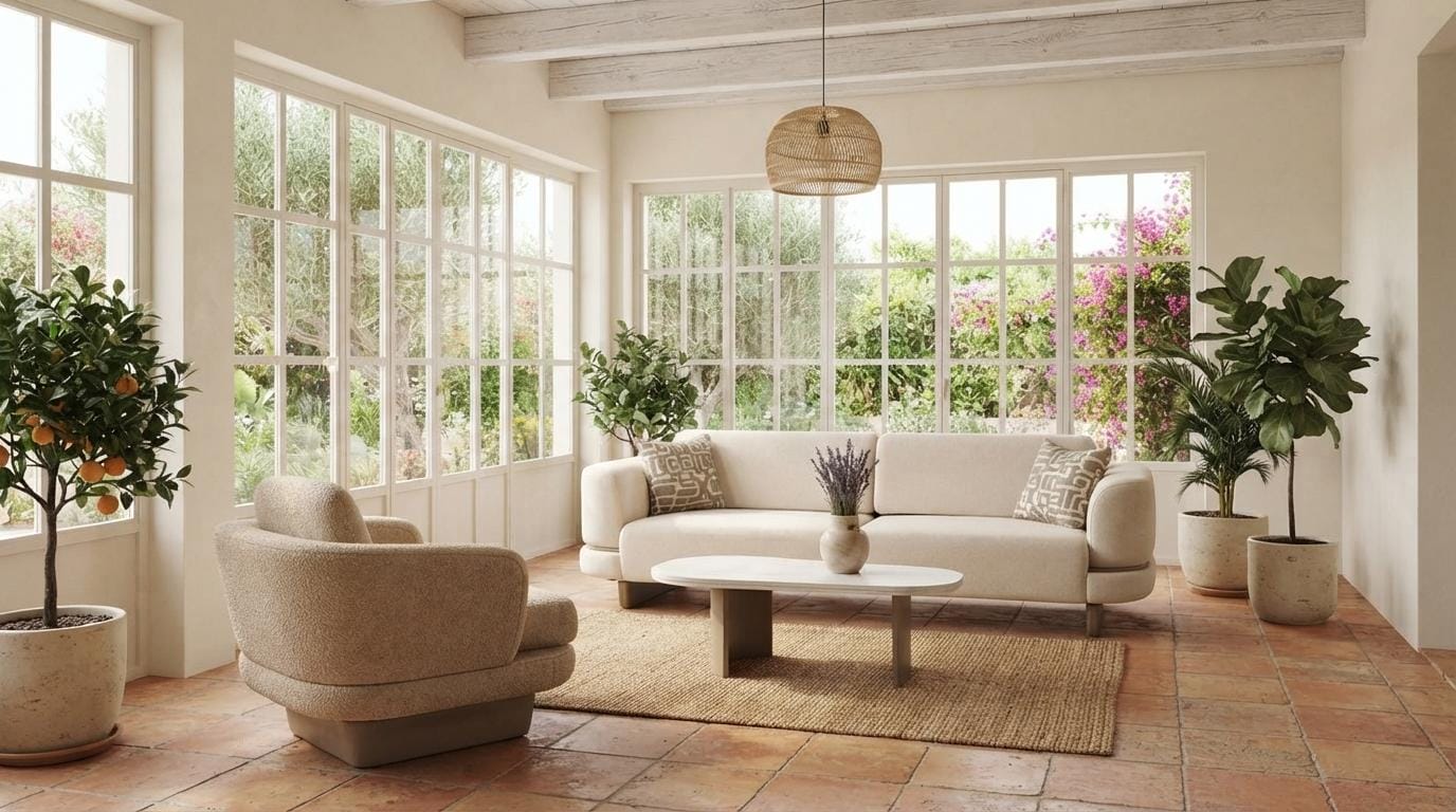 Luxus Beige Polstercouch Designer 2x Stoffsessel 3-Sitzer Set