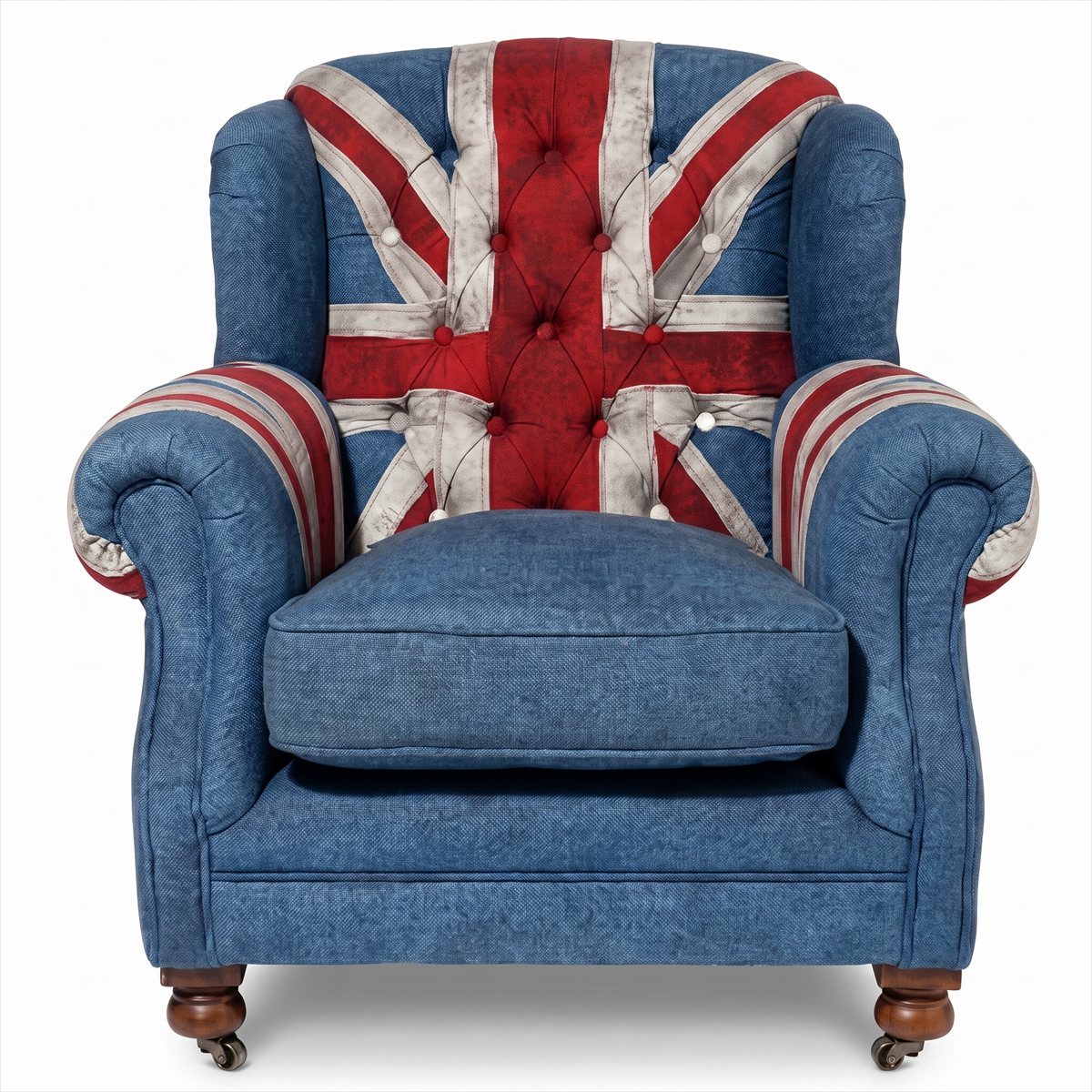 Union Jack Sessel British Vintage Retro Chesterfield Polstersessel