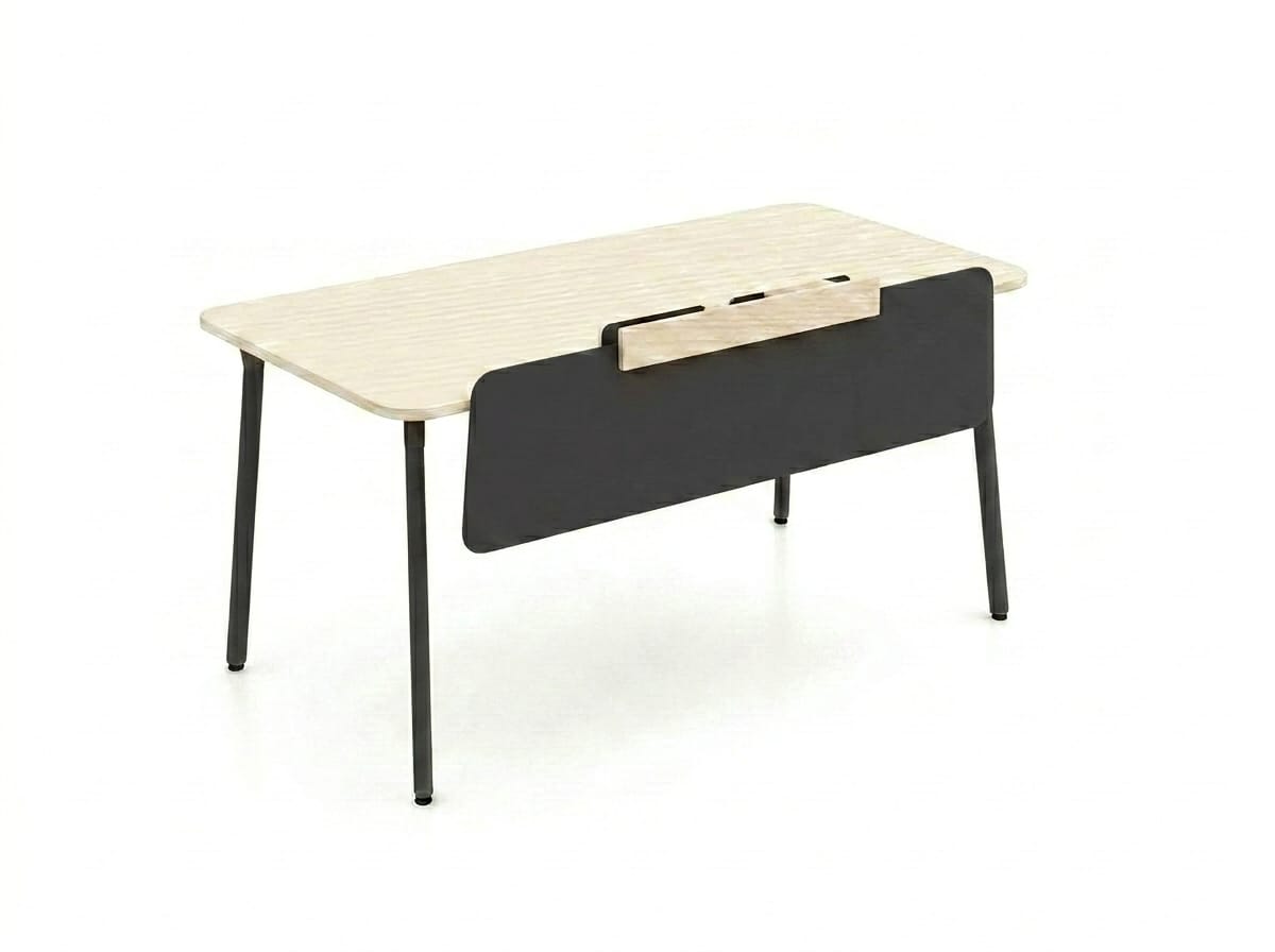 Beige hochwertig Schreibtisch Modern Büro Computertisch Arbeitstisch