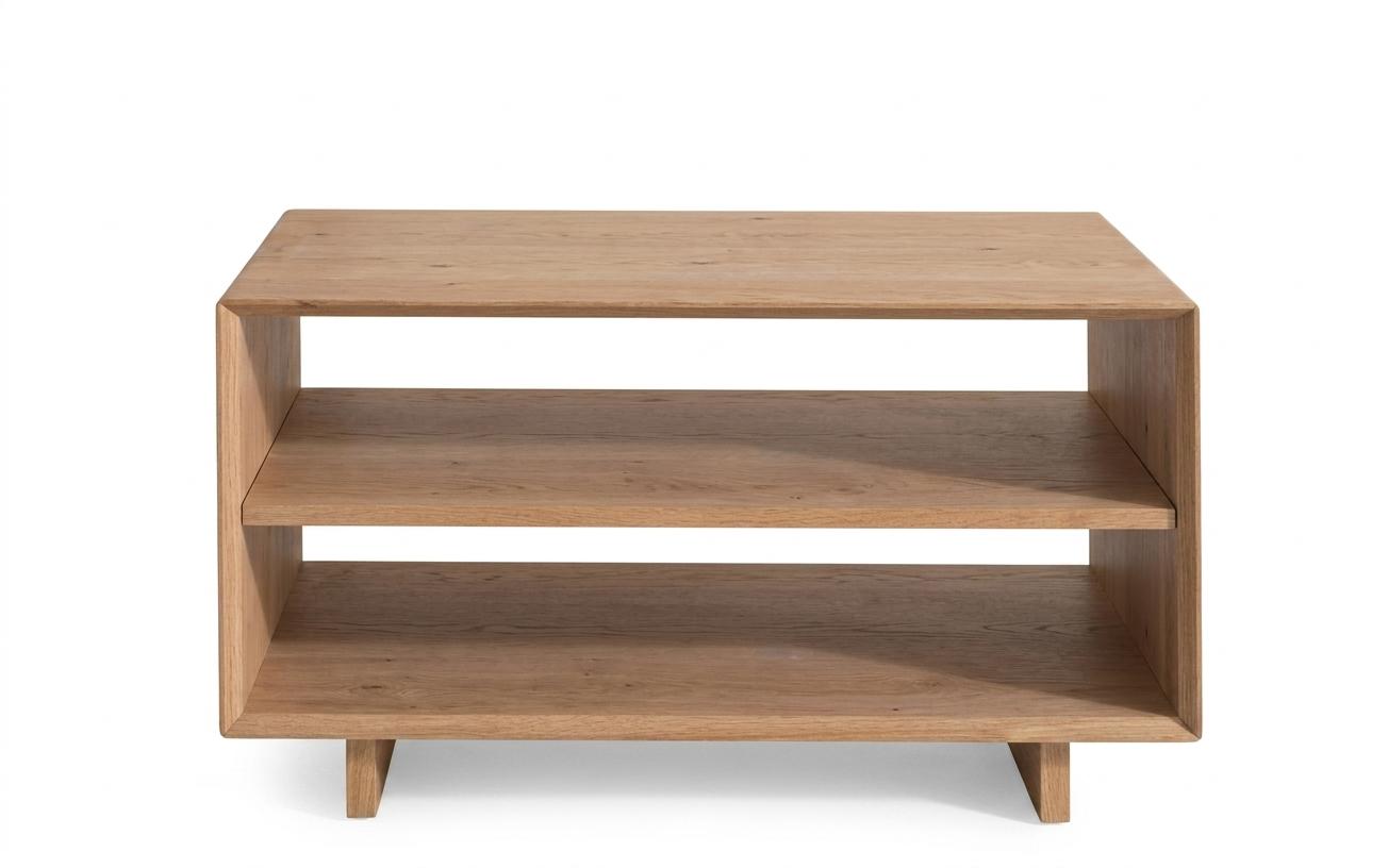 Brauner Couchtisch Holztisch moderner Tisch Wohnzimmermöbel TV-Ecke