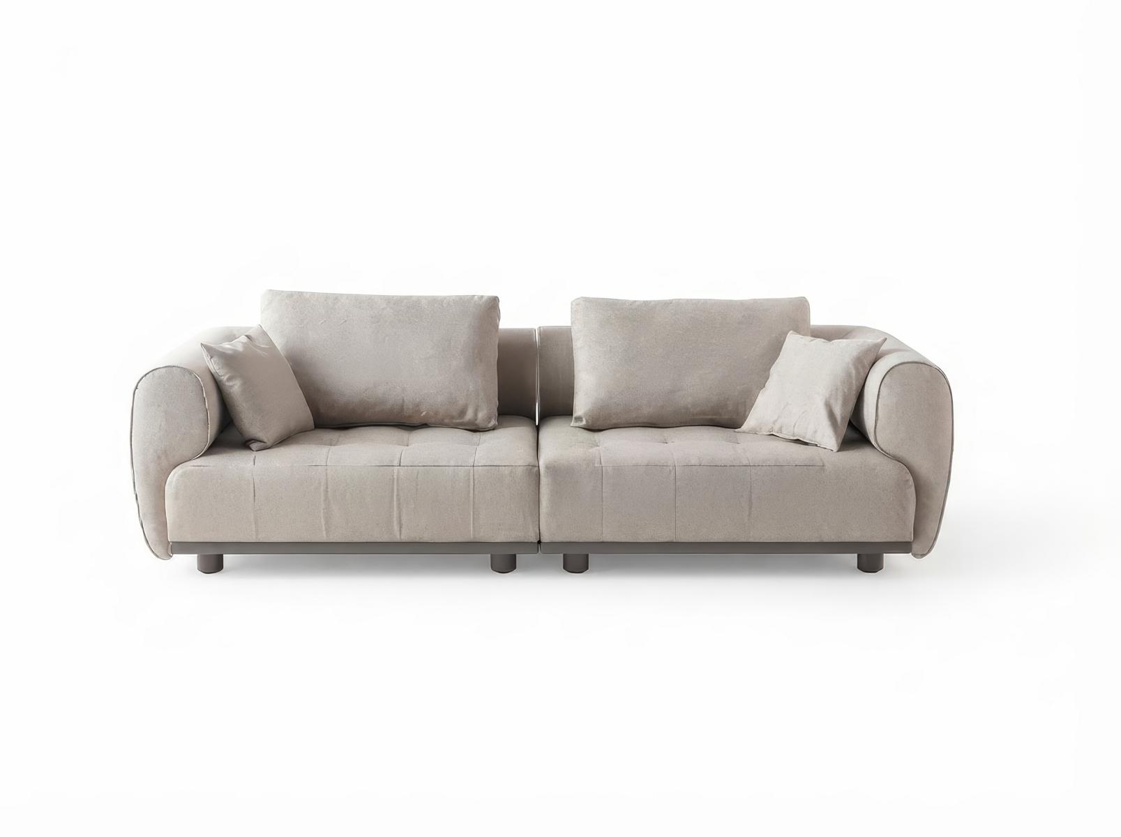 Sofa Modern Grau Bequem Couch Polstersofa Dreisitzer Wohnzimmer