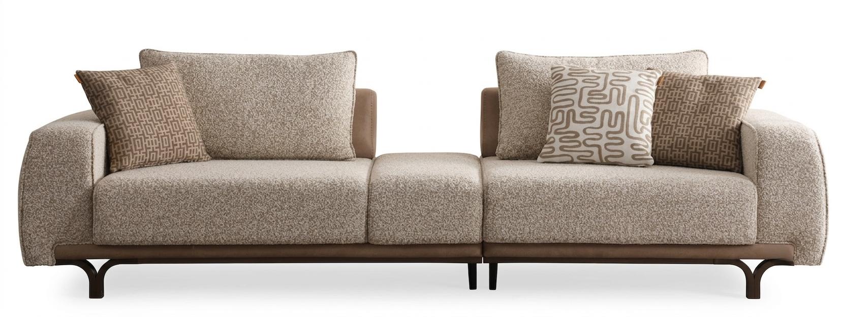 Sofa Modern Grau Zeitgenössisch Gemütlich Komfortabel Stark