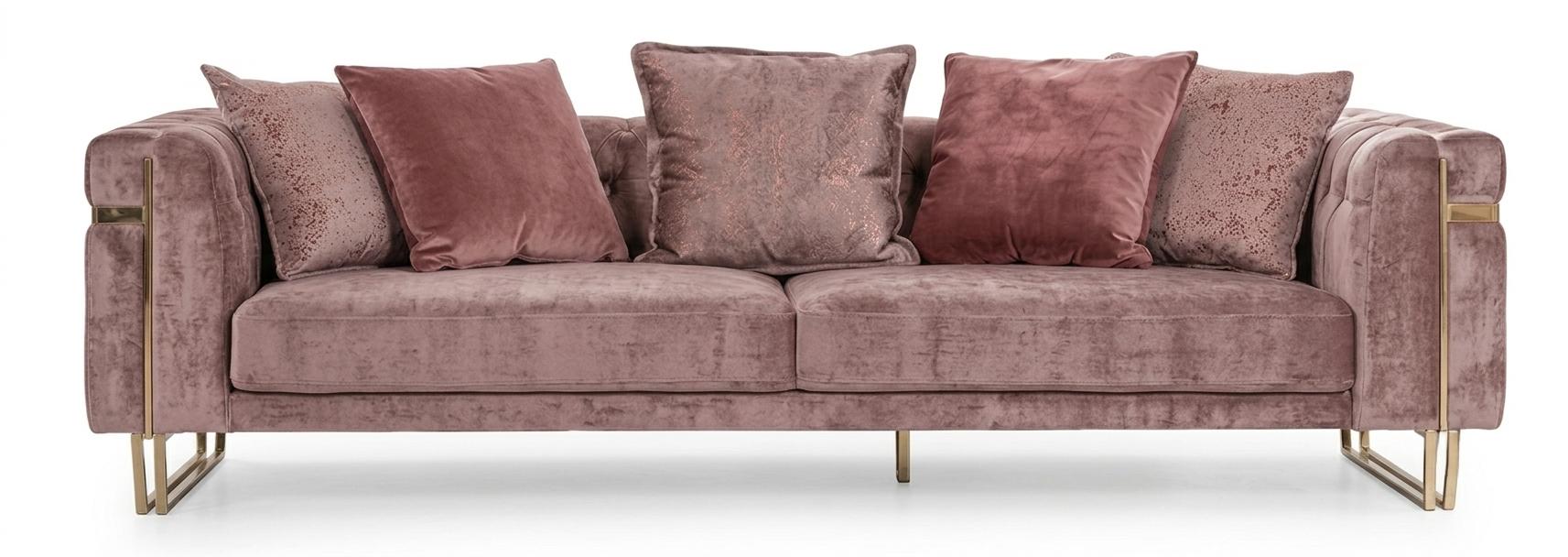 Sofa Modern Rosa Luxus Einladend Fließend Gemütlich Minimalistisch