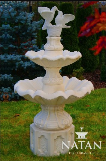Dekor Zierbrunnen Springbrunnen Skulptur Brunnen Fontaine Garten Teich