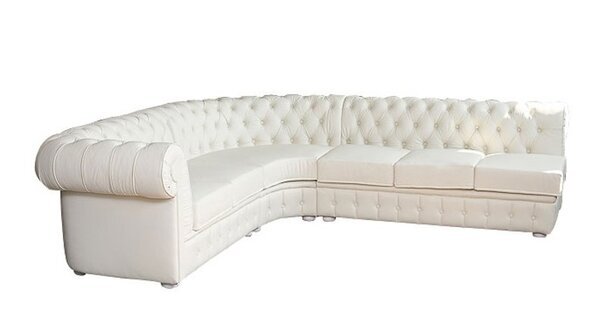 Ecksofa Chesterfield Sofa Ledersofa Polster Sitz Eck Couch Garnitur Neu aleeze
