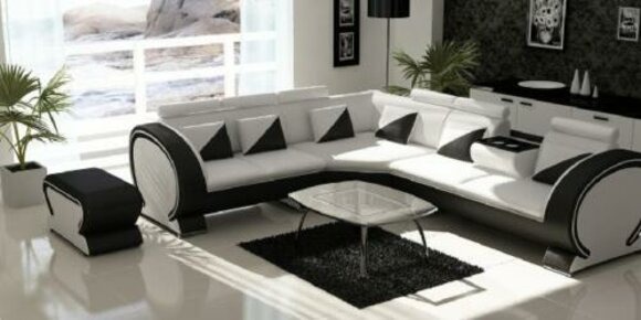 Designer Ecksofa Wohnlandschaft Couch Sofa Polster Garnitur Lounge