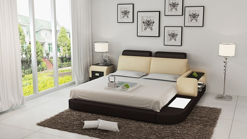 Designer Bett Polsterbett Doppelbett Ehebett Betten 140/160/180/200 LB8804