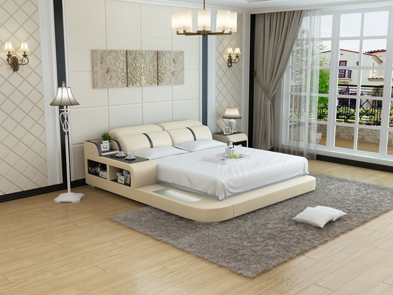 Design Leder Bett Luxus Polster Betten Doppel Ehe 140/160/180 LB8821