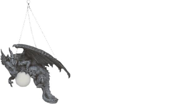 Lampe Drachenfigur Gragol Hänge Leuchte Gothik Leuchten Decken