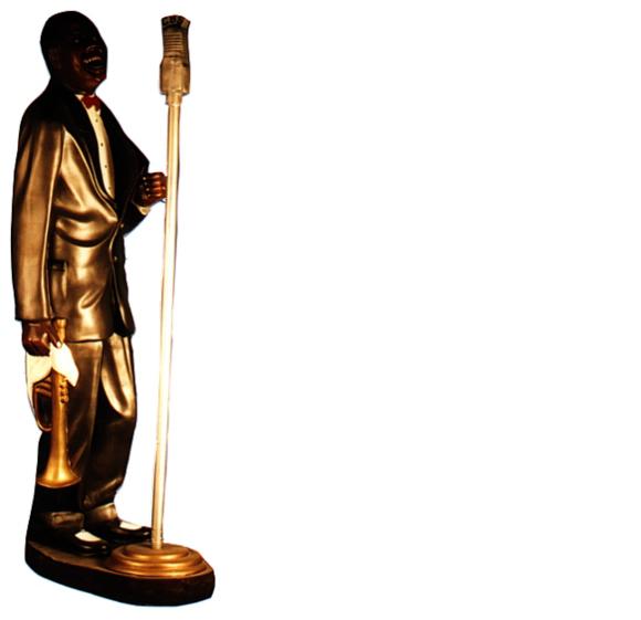 Design Sänger Figur Statue Skulptur Figuren Skulpturen Gold Dekoration