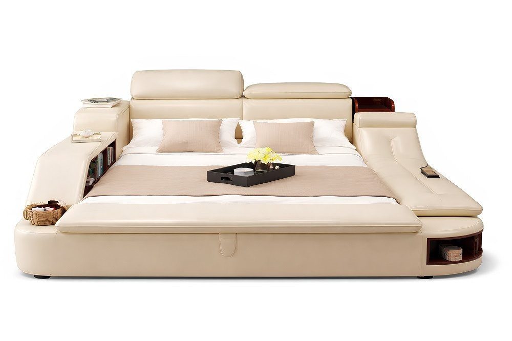 XXL Doppelbett mit Ablagen und Safe Sofort