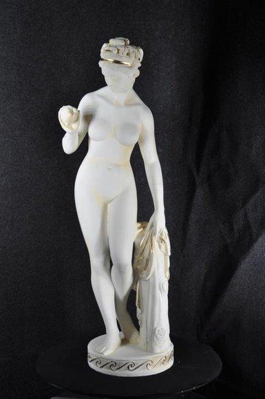 Antik Marmor Stil Statue Eva mit Apfel XXL Figur Skulptur Statuen Deko