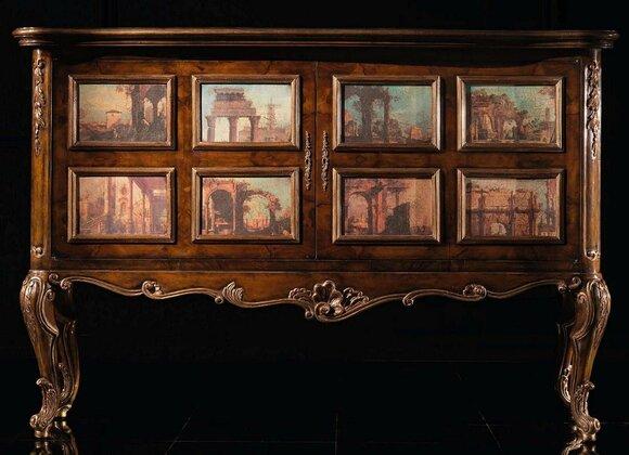 Kommode Anrichte Luxus Kommoden Sideboard Echt Holz Möbel Einrichtung Italien