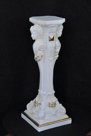 Medusa Säule Römische Säulen Marmor Skulptur Figur Deko Dekoration