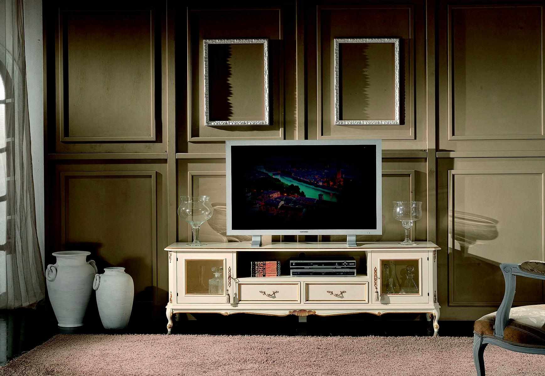 Sideboard tv Luxus Lowboard rtv Schrank Tisch Wohnzimmer Holz Möbel Barock Stil Neu