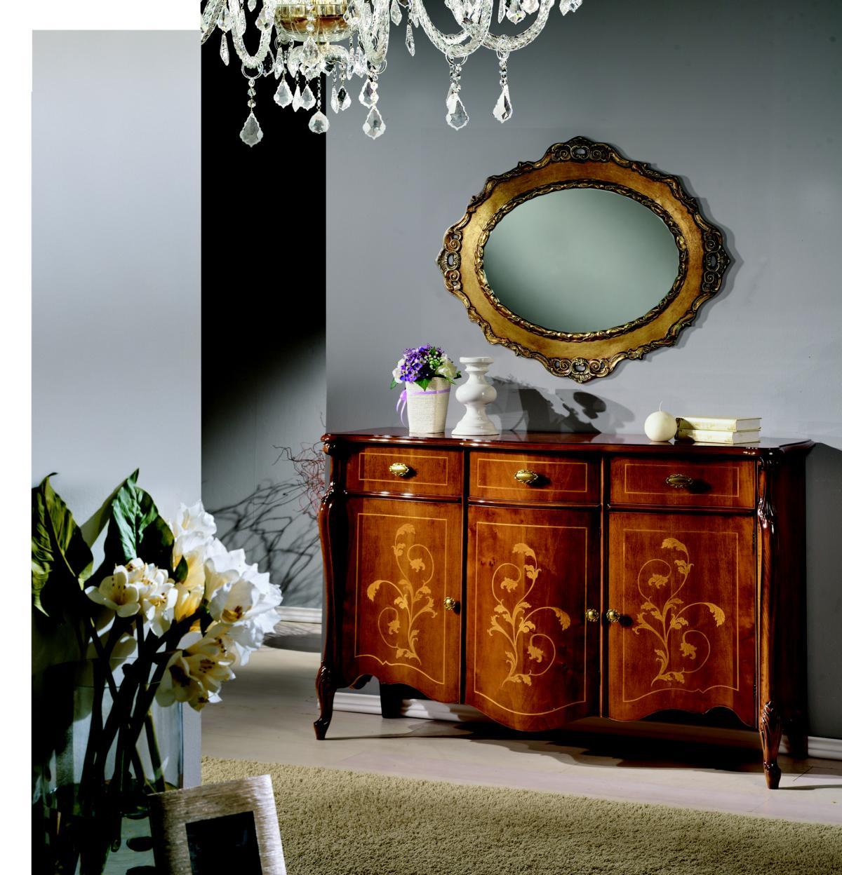 Design Möbel Stil Barock Kommode Schrank Braun Design Luxus Holz