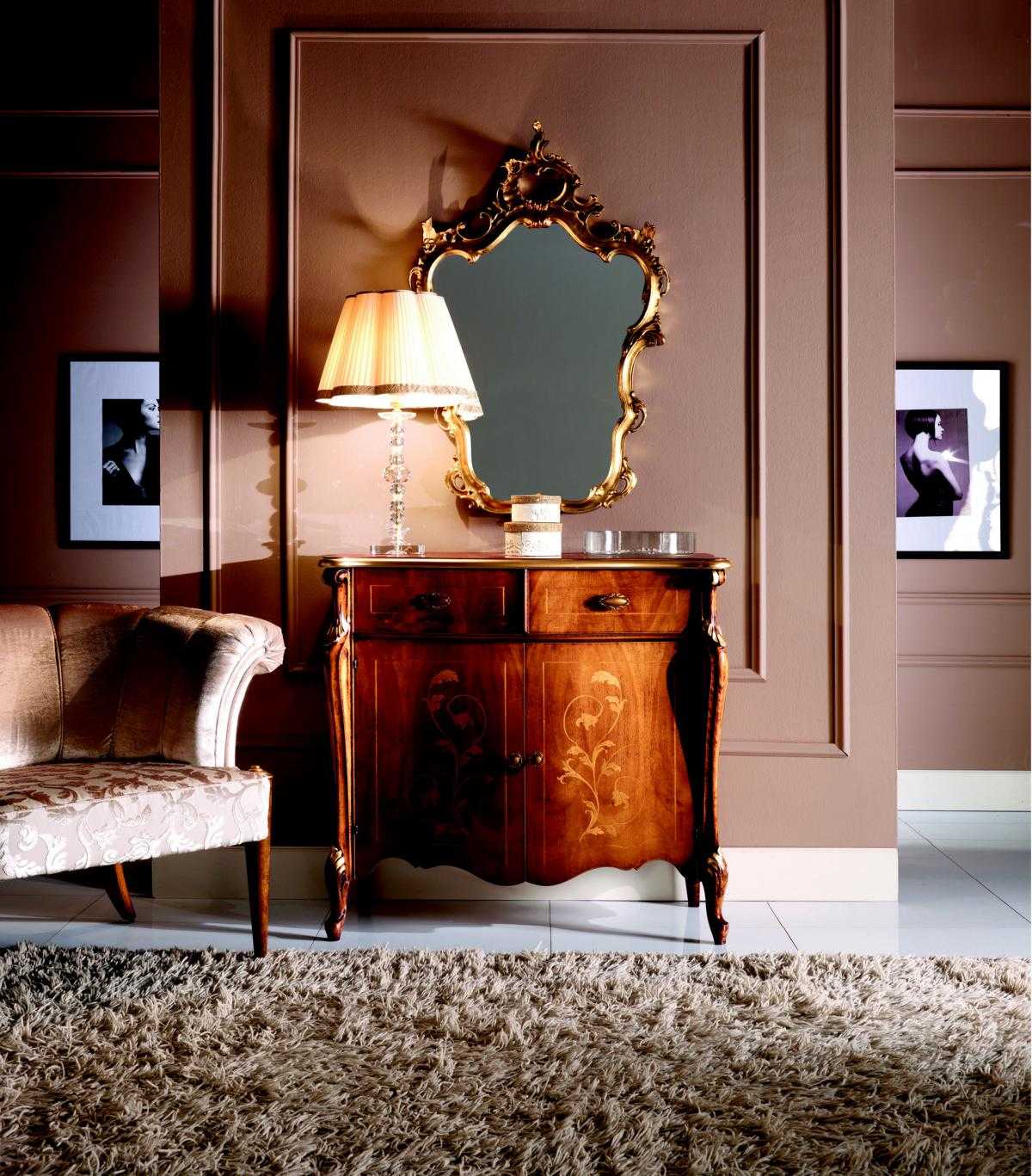 Luxus Italienische Möbel Design Kommode Schrank Braun Holz Möbel Stil