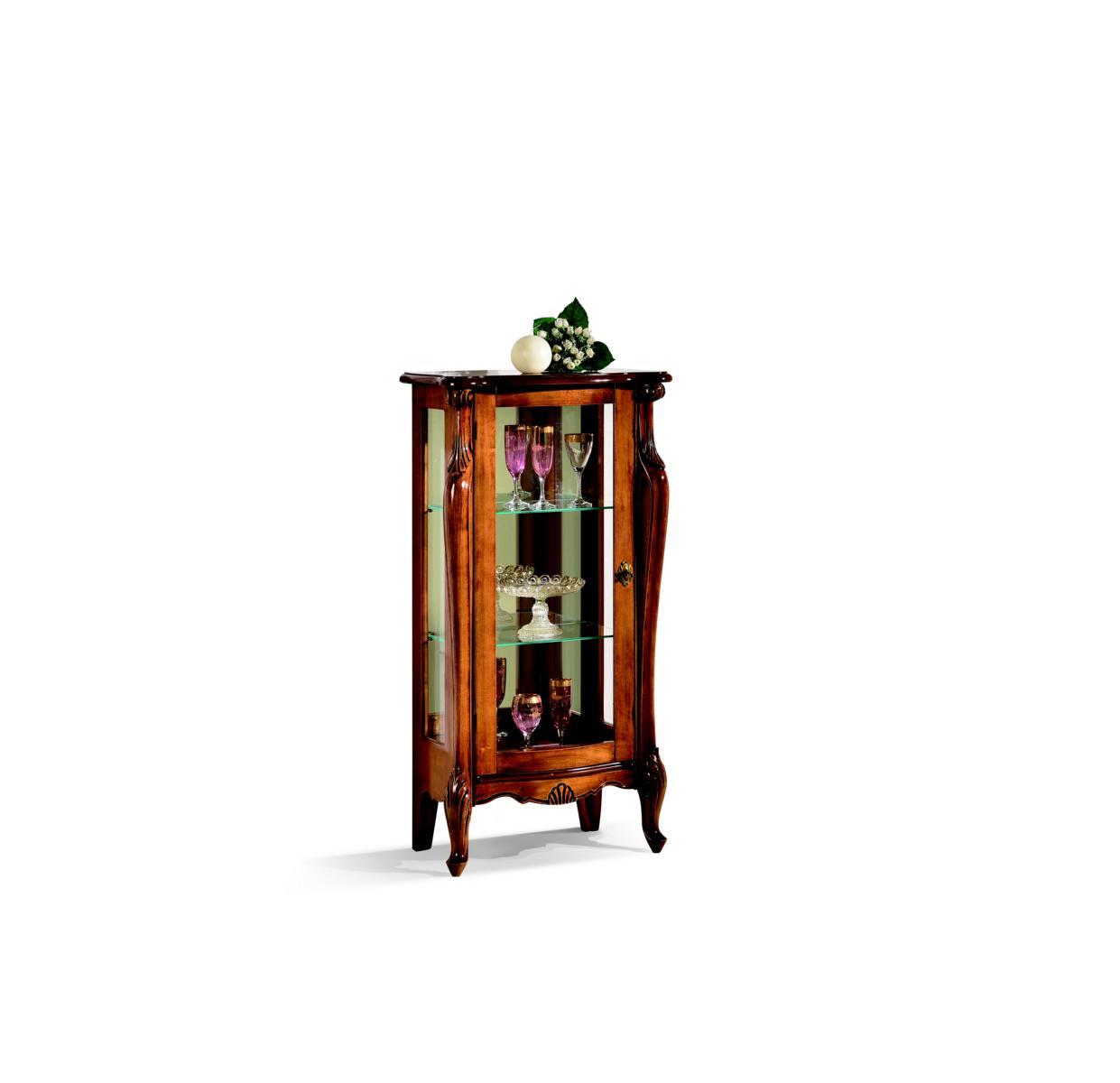 Design Luxus Möbel Holz Vitrine Stil Antik Baroco Schrank Italienische Möbel Neu