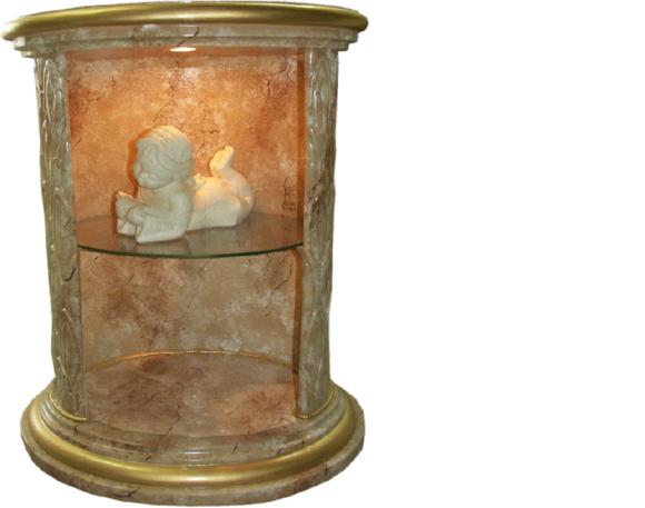 Vitrine Design Säule Schrank Vitrinen Regal Aufbewahrung Beleuchtet