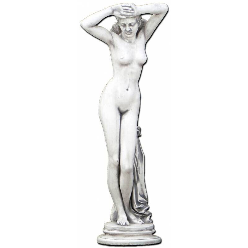 GARTENFIGUR STEINFIGUR FIGUR GARTEN SKULPTUR SILBER STEINGUSS DECORATIVE