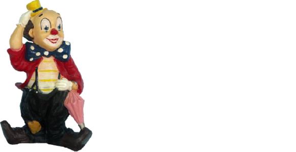 Design Clown Paracol Figur Statue Skulptur Figuren Skulpturen Dekoration