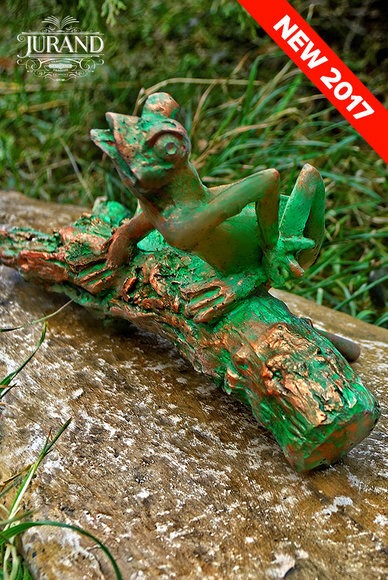 Wasserspeier Brunen Figur Steinfigur Garten Deko Teich Wasserspucker