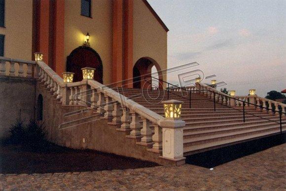 Leucht Korb für Säulen Außenbeleuchtung Dekoration Garten