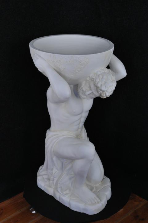 Vase Statur Atlas Eisfach Skulptur Figur Blumen Vasen Skulpturen Figuren