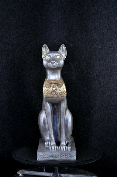 Design Ägyptische Katze Figur Statue Skulptur Figuren Skulpturen Deko