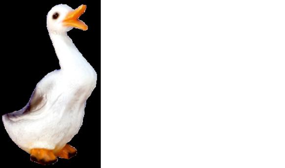 Design ENTE Figur Statue Skulptur Figuren Skulpturen Weiß Natur Dekoration