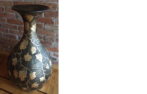 XXL Vase Tisch Dekoration Skulptur Dekorative Vasen Antik Stil Figur Kelch