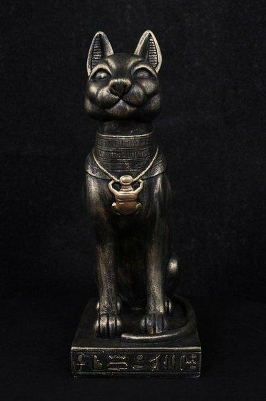 Design Ägyptische Katze Figur Statue Skulptur Dekor Figuren Skulpturen