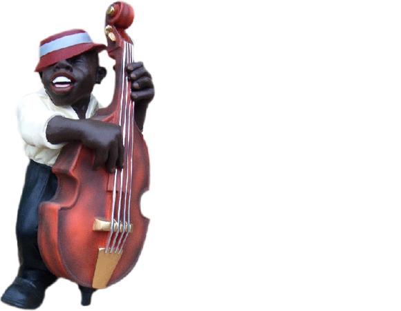 Design Kontrabaß Figur Statue Skulptur Figuren Skulpturen Dekoration