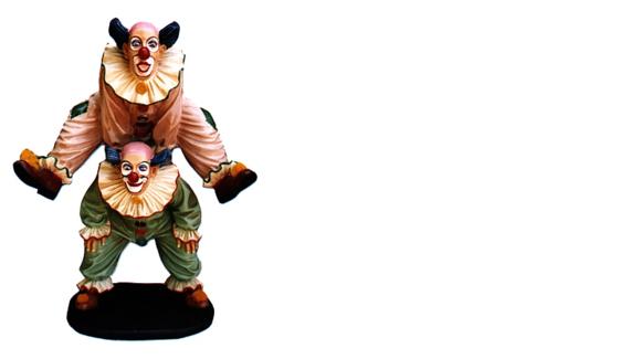 Design Clown-Akrobat Figur Statue Skulptur Skulpturen Figuren Dekoration
