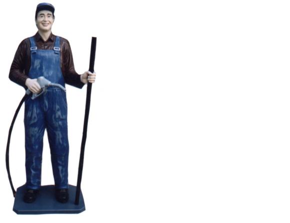 Design USA Tankstelle Figur Statue Skulptur Figuren Skulpturen Dekoration