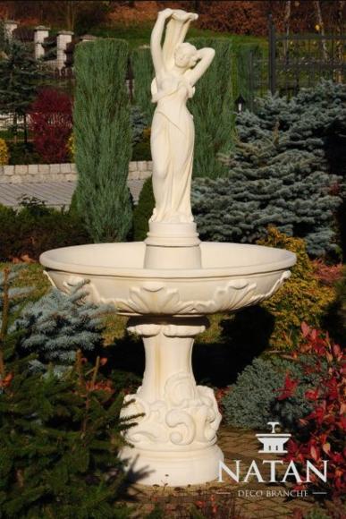 Zierbrunnen Springbrunnen 180cm Skulptur Brunnen Deko Garten Fontaine