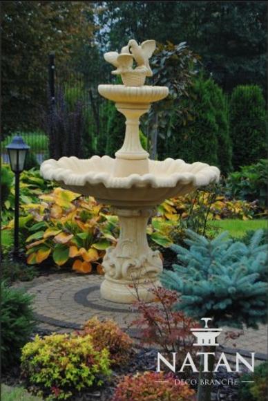 Zierbrunnen Springbrunnen Brunnen Garten Dekoration Antik Fontaine Teich
