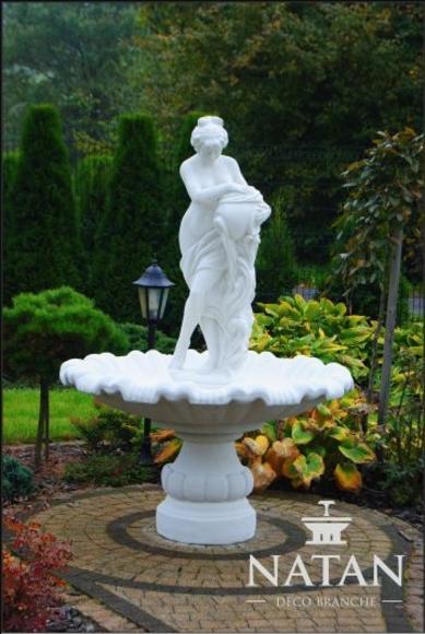 Zierbrunnen Springbrunnen Weiß Brunnen Garten Antik Stil Dekoration Fontaine