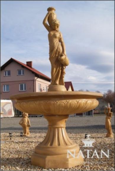 Springbrunnen Garten Teich Brunnen 150cm Steinbrunnen Gartenbrunnen