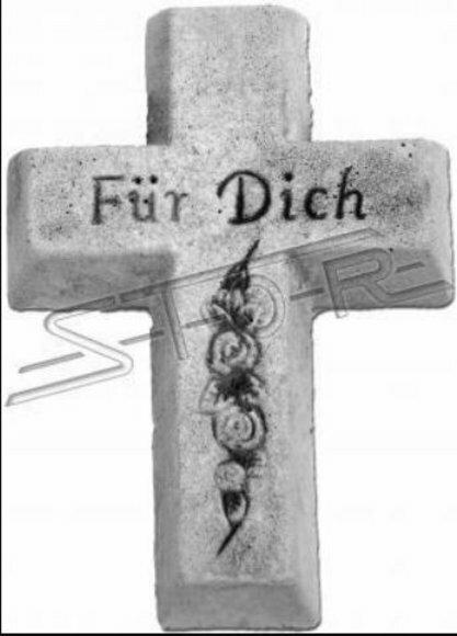 Grabengel Kreuz Grab Deko Grabschmuck Stein Klassisch Dekoration Statue
