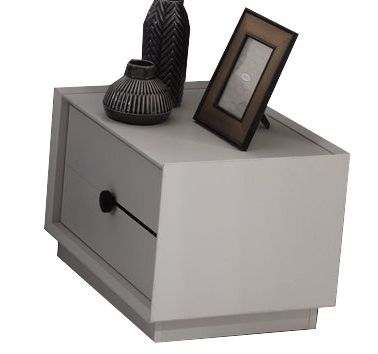 Modern Nachttisch Schlafzimmer Holzmöbel Grau Design Nachttische Einrichtung